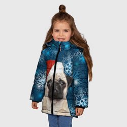 Куртка зимняя для девочки Праздничная пара, цвет: 3D-черный — фото 2