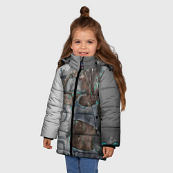 Куртка зимняя для девочки Фитоняшка, цвет: 3D-черный — фото 2
