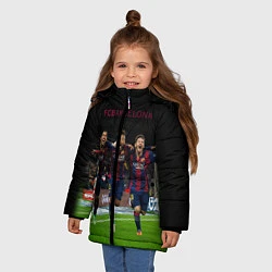 Куртка зимняя для девочки Barcelona6, цвет: 3D-черный — фото 2