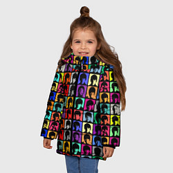 Куртка зимняя для девочки The Beatles: pop-art, цвет: 3D-светло-серый — фото 2