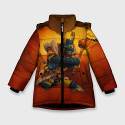 Куртка зимняя для девочки Шадоу Шаман, цвет: 3D-черный