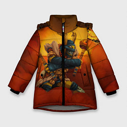 Куртка зимняя для девочки Шадоу Шаман, цвет: 3D-светло-серый