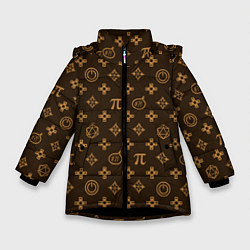 Куртка зимняя для девочки Geek, цвет: 3D-черный
