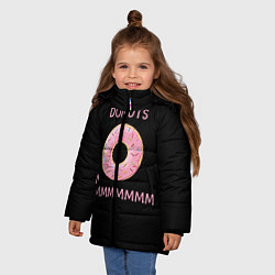 Куртка зимняя для девочки Donuts, цвет: 3D-черный — фото 2