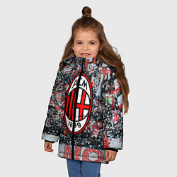 Куртка зимняя для девочки Milan FC, цвет: 3D-черный — фото 2