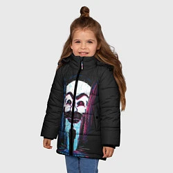 Куртка зимняя для девочки Mr Robot: Anonymous, цвет: 3D-черный — фото 2
