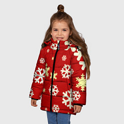 Куртка зимняя для девочки Snow, цвет: 3D-красный — фото 2