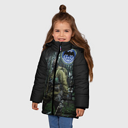 Куртка зимняя для девочки Военная разведка, цвет: 3D-черный — фото 2