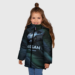 Куртка зимняя для девочки Nissan the best, цвет: 3D-черный — фото 2