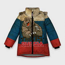 Куртка зимняя для девочки This is Russia, цвет: 3D-светло-серый