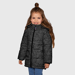 Куртка зимняя для девочки Пылания страсти, цвет: 3D-черный — фото 2