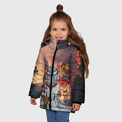 Куртка зимняя для девочки Фан Клокверк из Доты, цвет: 3D-красный — фото 2