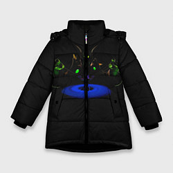Куртка зимняя для девочки Марионетка, цвет: 3D-черный
