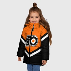 Куртка зимняя для девочки NHL: Philadelphia Flyers, цвет: 3D-красный — фото 2