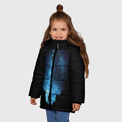 Куртка зимняя для девочки Млечный путь, цвет: 3D-черный — фото 2
