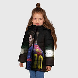 Куртка зимняя для девочки Месси 10, цвет: 3D-черный — фото 2