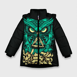 Куртка зимняя для девочки Bring Me The Horizon: Owl, цвет: 3D-черный