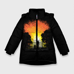 Куртка зимняя для девочки Wasteland Apocalypse, цвет: 3D-черный