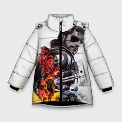 Куртка зимняя для девочки Metal gear solid 2, цвет: 3D-черный