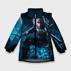 Куртка зимняя для девочки Metal gear solid 4, цвет: 3D-светло-серый