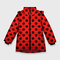 Куртка зимняя для девочки Леди Баг: узор, цвет: 3D-красный