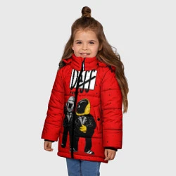 Куртка зимняя для девочки Daff Punk, цвет: 3D-красный — фото 2