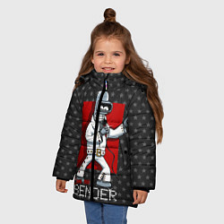 Куртка зимняя для девочки Bender Presley, цвет: 3D-черный — фото 2