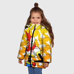 Куртка зимняя для девочки Papyrus, цвет: 3D-черный — фото 2