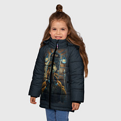 Куртка зимняя для девочки Baker Street 221B, цвет: 3D-черный — фото 2