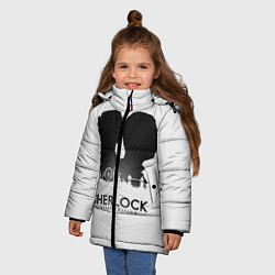 Куртка зимняя для девочки Sherlock Edition, цвет: 3D-черный — фото 2