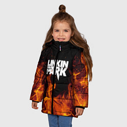 Куртка зимняя для девочки Linkin Park: Hell Flame, цвет: 3D-черный — фото 2