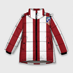 Куртка зимняя для девочки Атлетико Мадрид, цвет: 3D-светло-серый