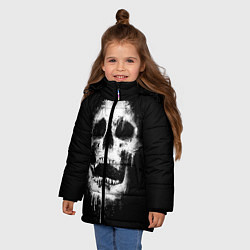 Куртка зимняя для девочки Evil Skull, цвет: 3D-черный — фото 2