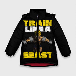 Куртка зимняя для девочки Train Like a Beast, цвет: 3D-красный