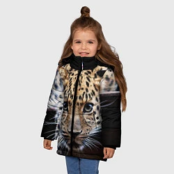Куртка зимняя для девочки Дикая кошка, цвет: 3D-черный — фото 2