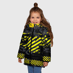 Куртка зимняя для девочки Grunge Line, цвет: 3D-черный — фото 2