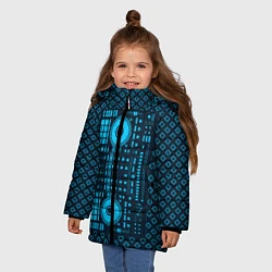 Куртка зимняя для девочки DJ Vinyl, цвет: 3D-черный — фото 2