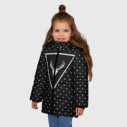 Куртка зимняя для девочки Hipster Wonderland, цвет: 3D-черный — фото 2