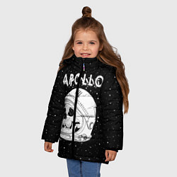 Куртка зимняя для девочки Apollo, цвет: 3D-черный — фото 2