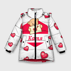 Куртка зимняя для девочки Катя, цвет: 3D-красный