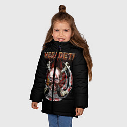 Куртка зимняя для девочки Megadeth: Skull in chains, цвет: 3D-черный — фото 2