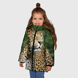 Куртка зимняя для девочки Лик леопарда, цвет: 3D-черный — фото 2