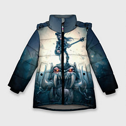Куртка зимняя для девочки Motorhead Guitarist, цвет: 3D-светло-серый
