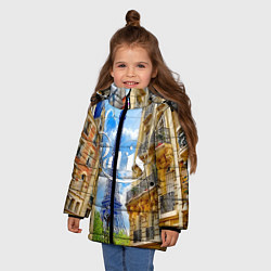 Куртка зимняя для девочки Daytime Paris, цвет: 3D-светло-серый — фото 2
