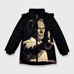 Куртка зимняя для девочки Гран Торино, цвет: 3D-черный