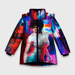 Куртка зимняя для девочки Ghost In The Shell 13, цвет: 3D-черный