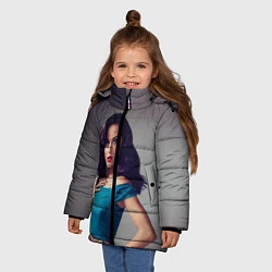 Куртка зимняя для девочки Hair, цвет: 3D-черный — фото 2