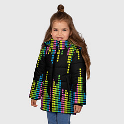 Куртка зимняя для девочки Эквалайзер, цвет: 3D-черный — фото 2