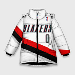 Куртка зимняя для девочки Portland Trail Blazers 0, цвет: 3D-черный