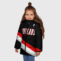 Куртка зимняя для девочки Portland Trail Blazers, цвет: 3D-черный — фото 2
